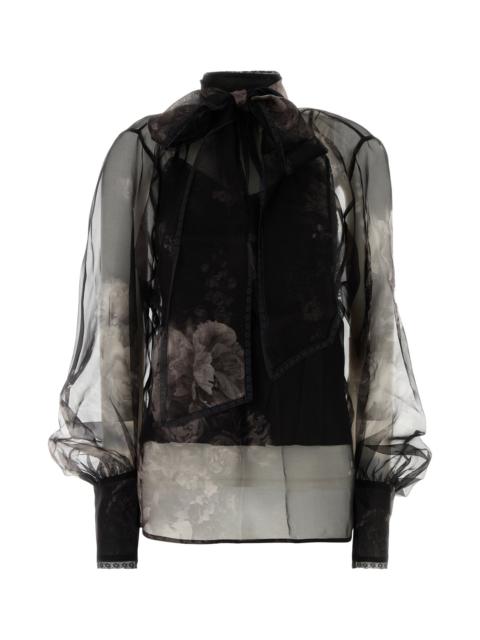 Zimmermann Printed organza Hypnotic blouse