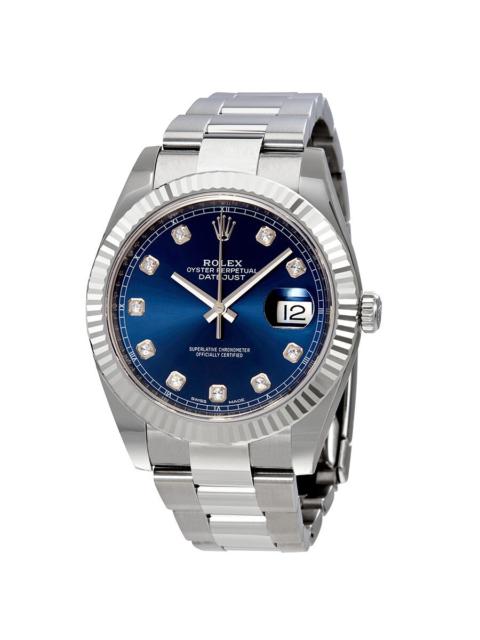 ROLEX Rolex Datejust 41 Blue Diamond Dial Automatic Men's Watch 126334BLDO