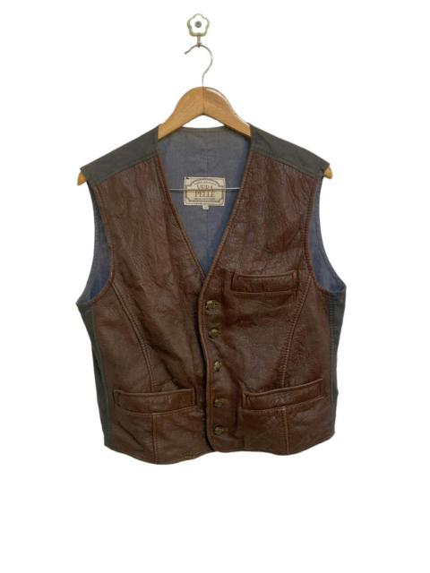 Other Designers Vintage Vera Pelle Real Leather Vest Jacket