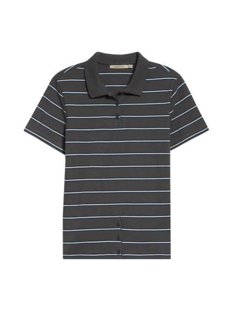 paloma wool Paloma Wool Julieta Stripe Cotton Piqué Polo in Grey at Nordstrom