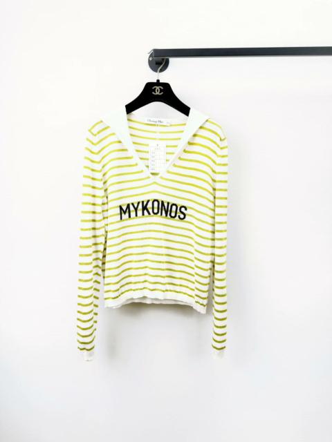 Dior Dior wool striped v neck sweater