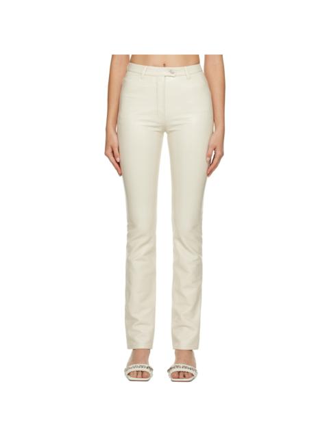 courrèges Off-White Slim-Fit Trousers