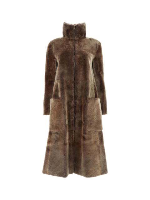 GIORGIO ARMANI Brown fur coat