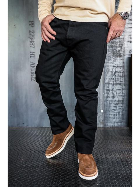 Iron Heart 14OZ SELVEDGE DENIM 555 SLIM CUT JEANS - BLACK/BLACK IH-555S-142BB