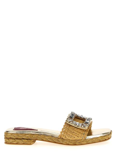 Roger Vivier Roger Vivier Women Raffia Jewel Sandals