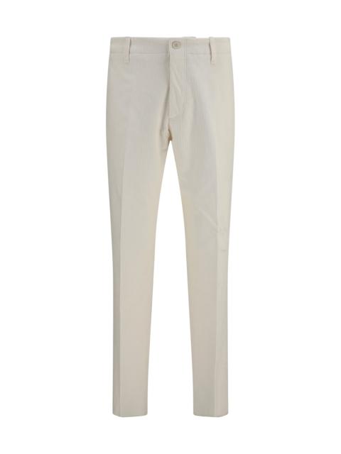 LARDINI Lardini Ribbed Viscose Pants Blue Men