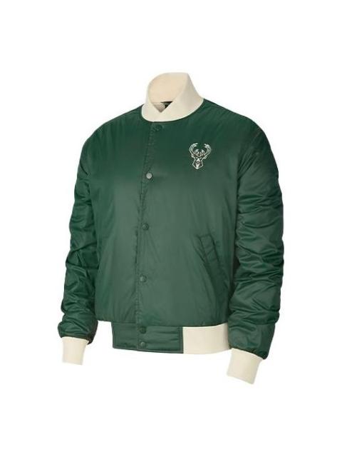 Nike Nike NBA Filled Outdoor Basketball Sports Jacket Milwaukee Bucks Green DB4788-323