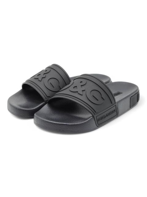 DG Logo Beachwear Women's Slides - Rubber - Black 36 $295