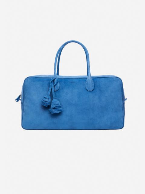 MAGDA BUTRYM Large Brigitte bag in blue suede