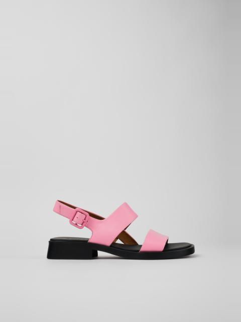 CAMPERLAB Pink Leather 2-Strap Sandal for Women