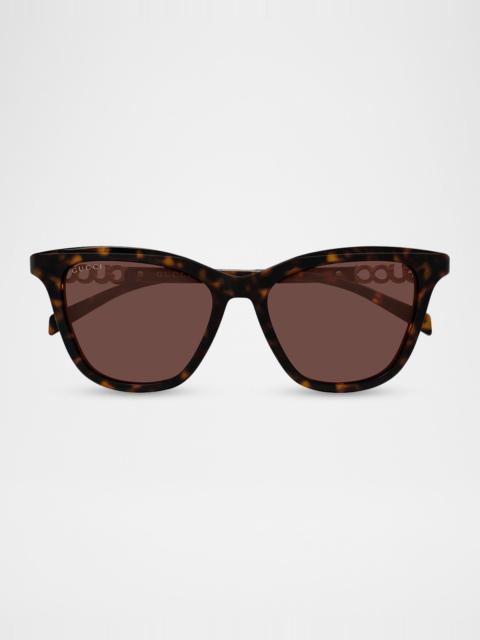 GUCCI 52mm Acetate Cat-Eye Sunglasses