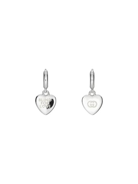 GUCCI Gucci Blind for Love Heart Drop Earrings - YBD854106001