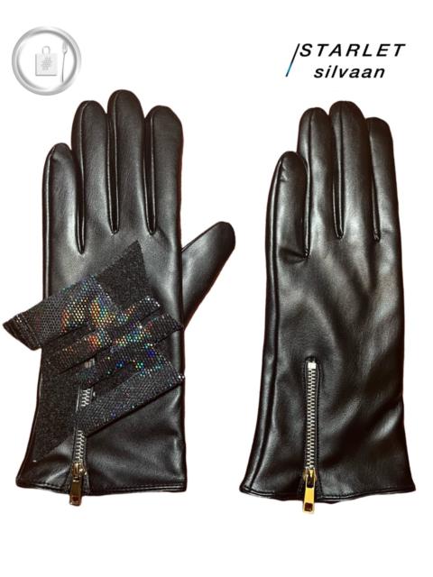 Other Designers Other - Digital €motion Leather Zip patch gloves