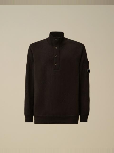 C.P. Company Merino Wool Felted Half Button Sweater