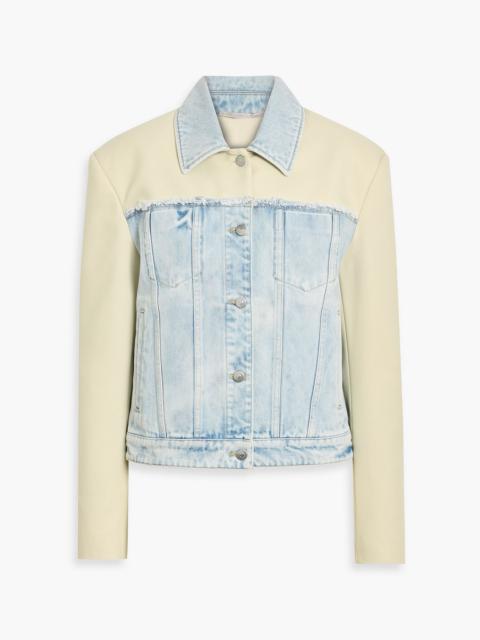 Stella McCartney Gabardine-paneled denim jacket