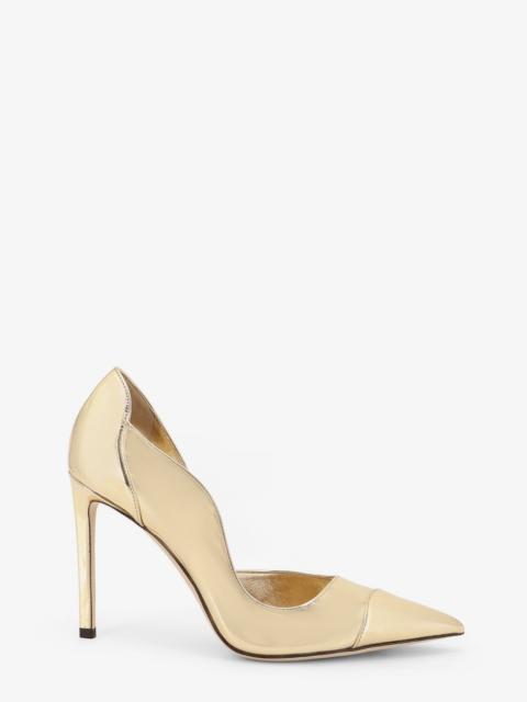 JIMMY CHOO Jimmy Choo Women Brigitte 100 Liquid Metal Leather Decollete