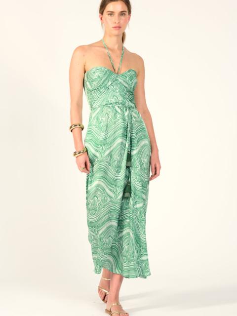 Poupette St Barth Long Dress Collina - Sage Moryana