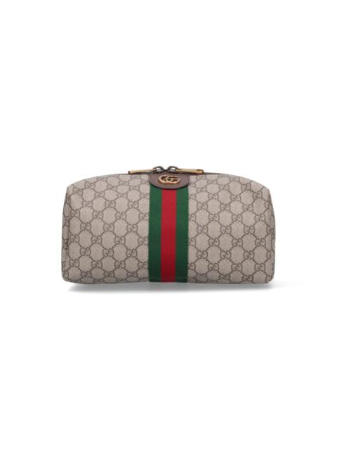Gucci logo medium leather pouch