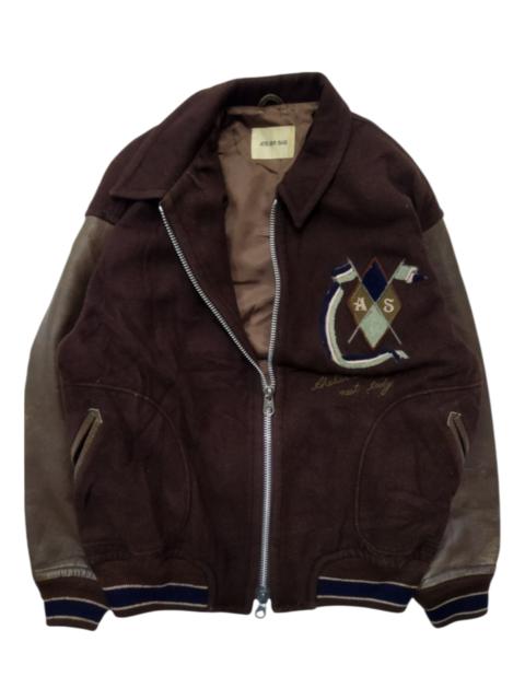 Other Designers Rare - Rare🔥Atelier Sab Japan Wool + Leather Varsity Jacket