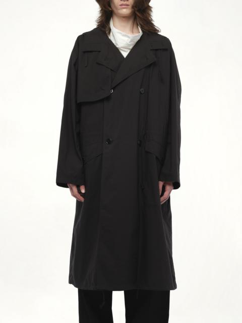 Lemaire Light Hooded Trench in Black