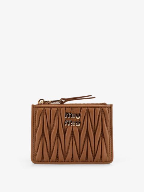 Miu Miu Miu Miu Quilted Leather Card Holder