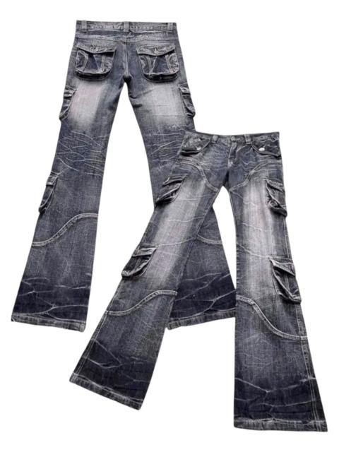 Other Designers LOWBOX JAPAN Punk Distressed Whiskered Multipocket Flared
