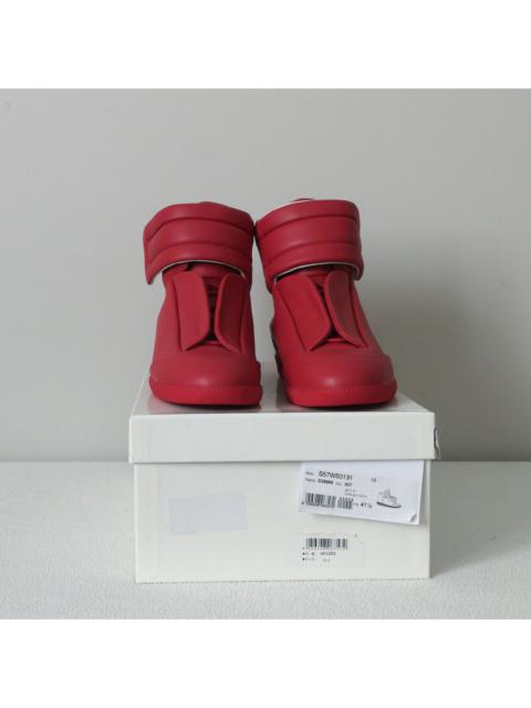 Red Leather Maison Margiela "Future" High-Top Sneakers