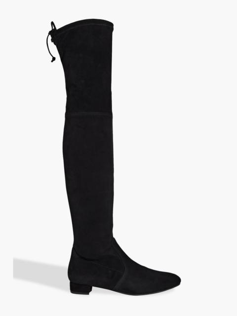 Stuart Weitzman Genna 25 stretch-suede over-the-knee boots