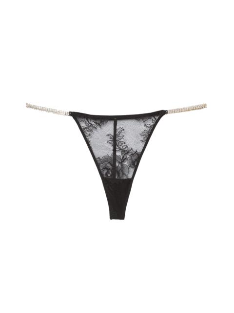 Fleur du Mal Crystal Bouquet Lace V-String