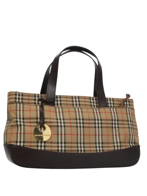 Burberry Burberry Nova Check Hand Bag Canvas Black Beige