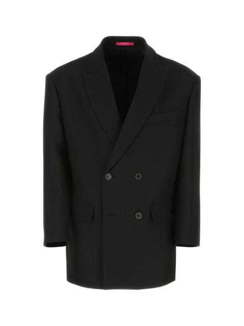 Valentino Valentino Garavani Men Black Wool Blend Blazer