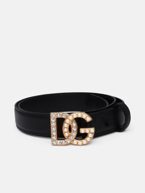 Dolce & Gabbana BLACK LEATHER BELT