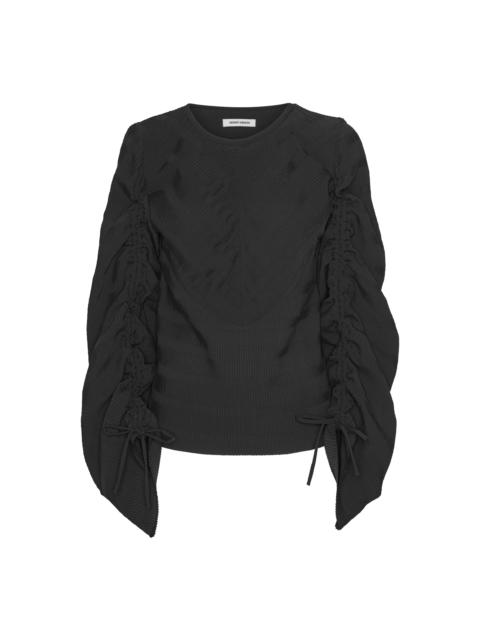 HENRIK VIBSKOV WRINKLE TOP PLISSE - BLACK