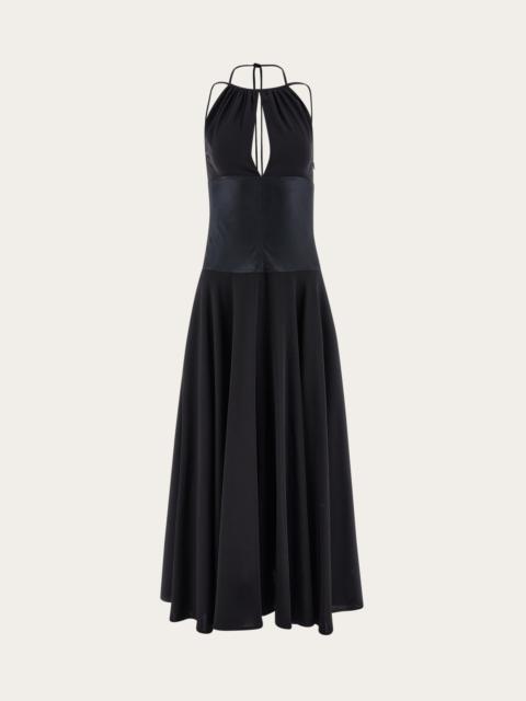 FERRAGAMO Longline cady viscose dress