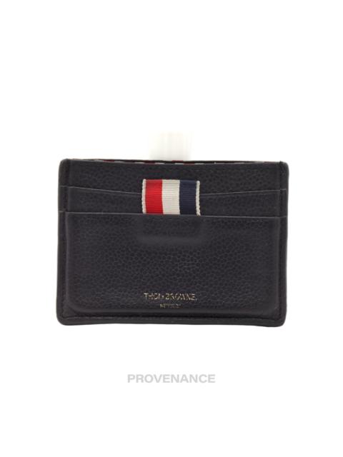 Thom Browne Thom Browne Card Holder Wallet - Black Pebbled Leather