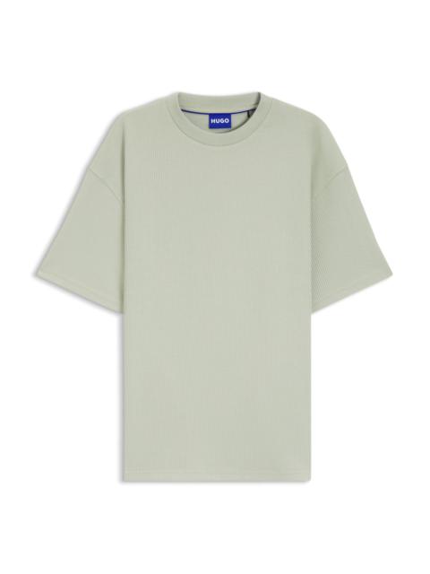 HUGO WAFFLE-STRUCTURE T-SHIRT IN A COTTON BLEND