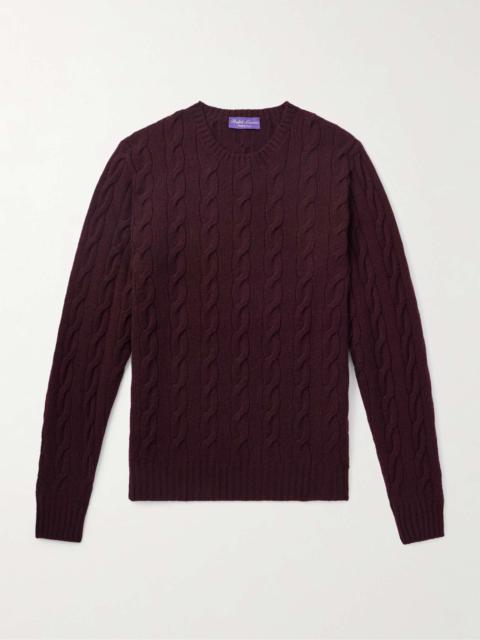 Slim-Fit Cable-Knit Cashmere Sweater