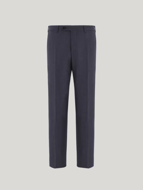 Canali BLUE HIGH-WAISTED IMPECCABILE WOOL PANTS