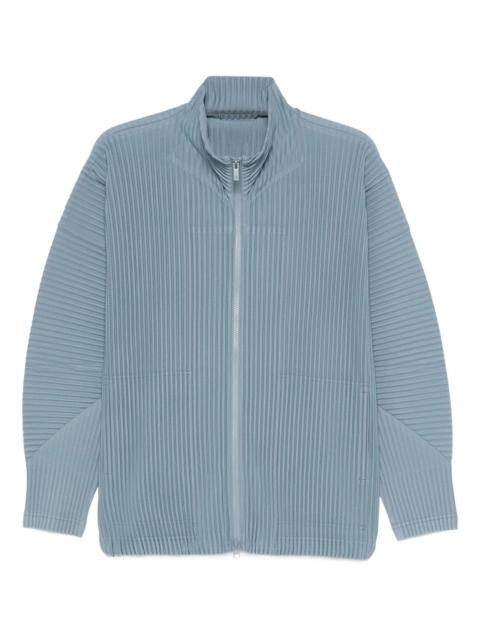 ISSEY MIYAKE pleated funnel-neck jacket
