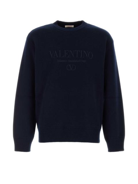 Valentino Valentino Garavani Men Dark Blue Wool Sweater