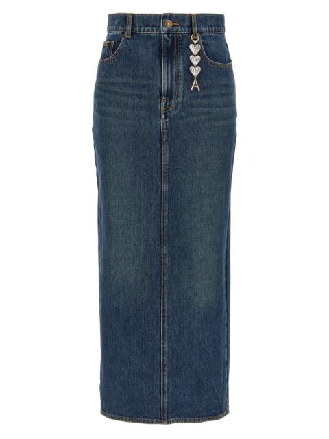 AREA 'Zip Slit Midi' skirt