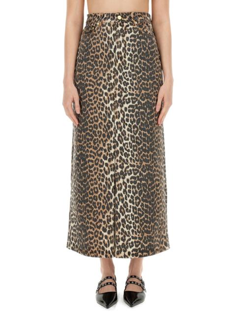 GANNI Ganni Women Skirt With Maxi Slit
