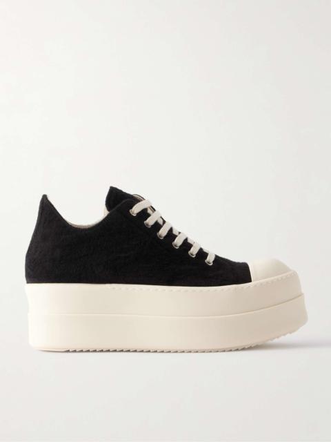 Double Bumper Platform Brushed-Cotton Sneakers