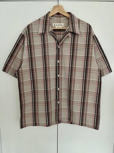 Marni Marni Multi Striped Bowling Camp Collar Oversize Shirt 48IT