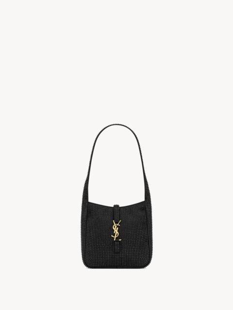 SAINT LAURENT LE 5 À 7 SUPPLE BABY IN SILK SATIN AND CRYSTALS