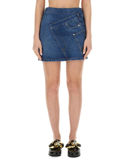 JW Anderson JW ANDERSON Twisted Denim Miniskirt