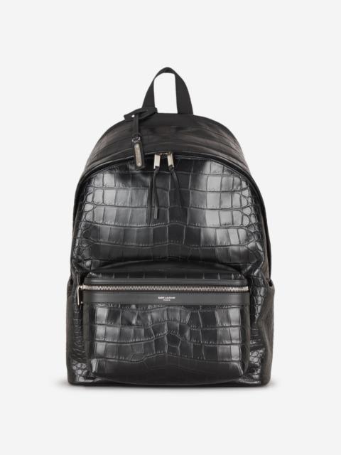 SAINT LAURENT CITY LEATHER BACKPACK