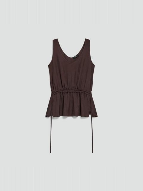 Theory Tie-Waist Tank Top in Washed Twill