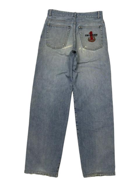 Other Designers ❤️‍🔥TRUSSARDI NUMBER 1 LOGO DISTRESSED DENIM JEANS