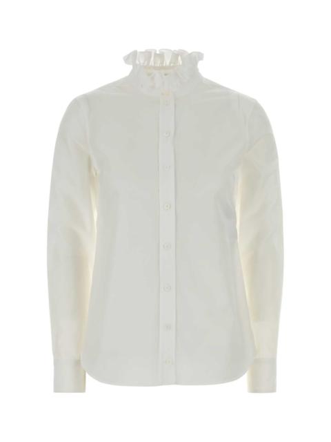 Alexander McQueen Alexander Mcqueen Women White Poplin Shirt